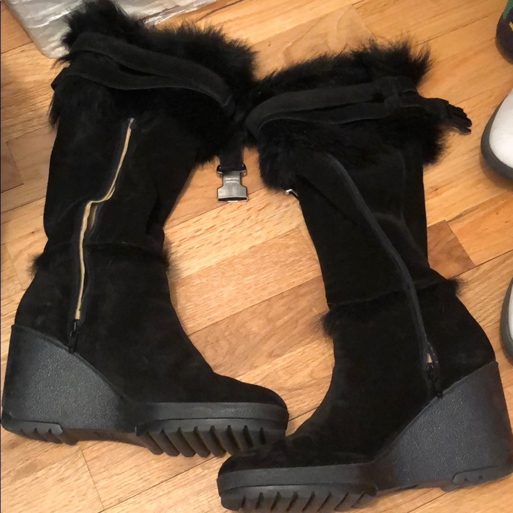 Gorgeous platform boots with real fox 🦊 fur - Picture 3 of 4